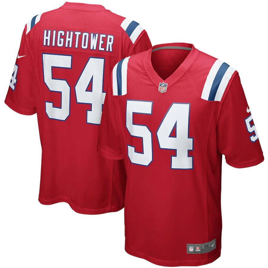 Men New England Patriots #54 Hightower Nike Red Alternate Game NFL Jersey